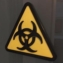 biohazard door sign various 3d print model - Mito3D