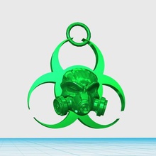biohazard keychain jewelry keychains 3d print model - Mito3D