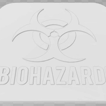 biohazard signage Kunst Anzeichen logos sign 3d print model - Mito3D