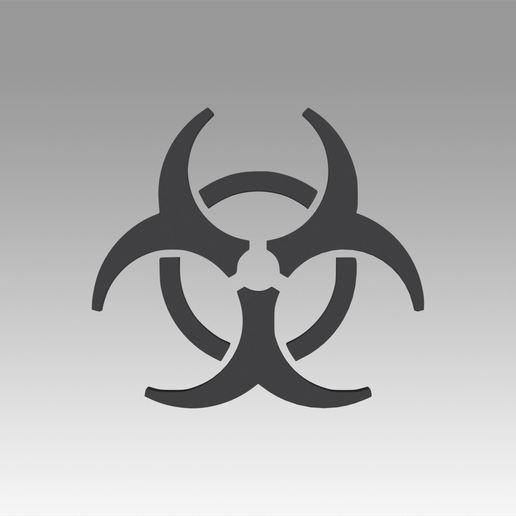 biohazard símbolo de signos varios juego listo vr ar biológicos peligro el icono extruido signo la guerra riesgo modelos 3D print model - Mito3D