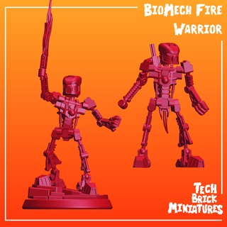 biomech robot fire warrior Game scifi wargaming toy 3d print model - Mito3D