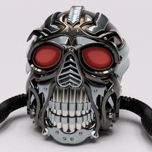 biomech cráneo art biomecánico esqueleto 3d print model - Mito3D