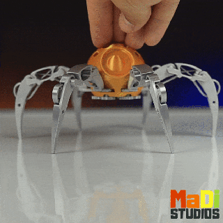 biomechanisch Spinne Roboter Desktop Geschäft Düsen 3d print model - Mito3D