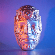 biomeka face art cyborg robot biomechanical futuristic sci fi 3d print model - Mito3D