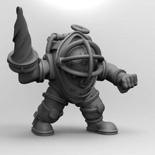 bioshock big daddy bouncer bounty hunter submarino juego video criaturas 3d print model - Mito3D