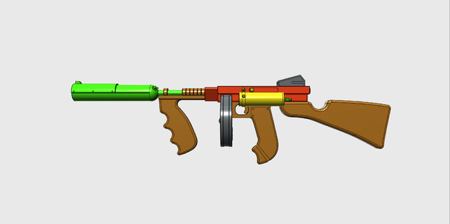 bioshock machine pistolet améliorer 1 3d print model - Mito3D