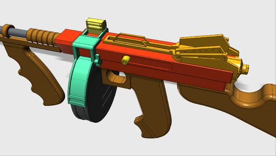 bioshock makine tabanca Yükselt 2 oyun 3d print model - Mito3D