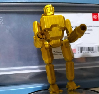 Zweibeiner Roboter Waffen Name bot 2505 3d print model - Mito3D