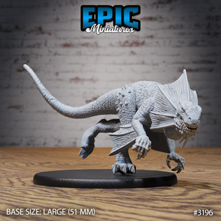 bipedal drake running dnd miniature tabletop miniatures gaming monster 3d model rpg dndminis stl file dnd tabletop epic-miniatures miniatures dndminiatures dndminis 3dprint 3dminiature printedminis 3dprinting dungeon rpg fantasy stl miniature roleplaying dragon warrior undead pre-supported  3d print model - Mito3D