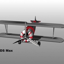 biplane aircraft scale 1 50 gadget toys plaything plan airplane 3d print model - Mito3D