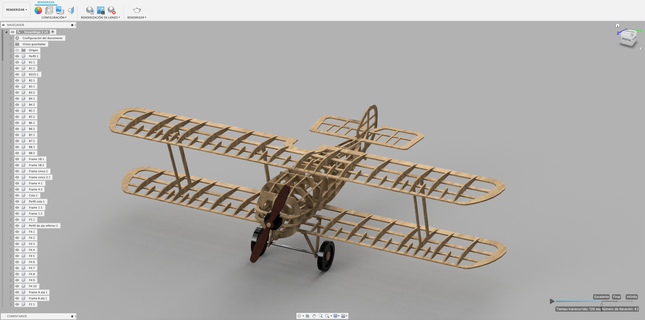 biplano outono vvii brinquedo aeronave quadro Armação modelo 3d print model - Mito3D