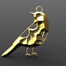bird 2 pendant jewelry necklace jewellery ave animal 3d print model - Mito3D