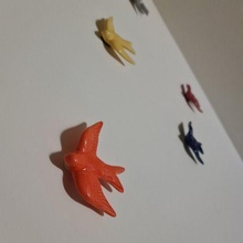 pássaro andorinhas suporte parede 3d print model - Mito3D