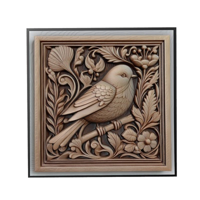 oiseau animal soulagement art animaux yeggi mito3d buste google pendentifs médaillon relief wall mur 3d print model - Mito3D