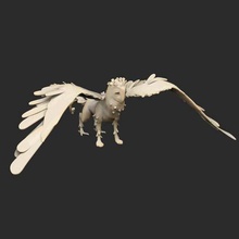 pássaro chefe de suas asas a arte criaturas asa duas conto estátua pé stand espalhar filhos escultura abrir irmãos 3d print model - Mito3D