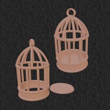 bird cage keychain fashion decorative 3d print model - Mito3D