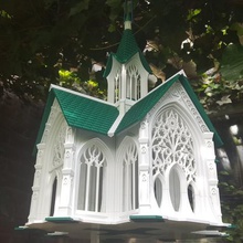 kuş Katedrali mimarlık bahçe Gotik besleyici kilise ev 3d print model - Mito3D