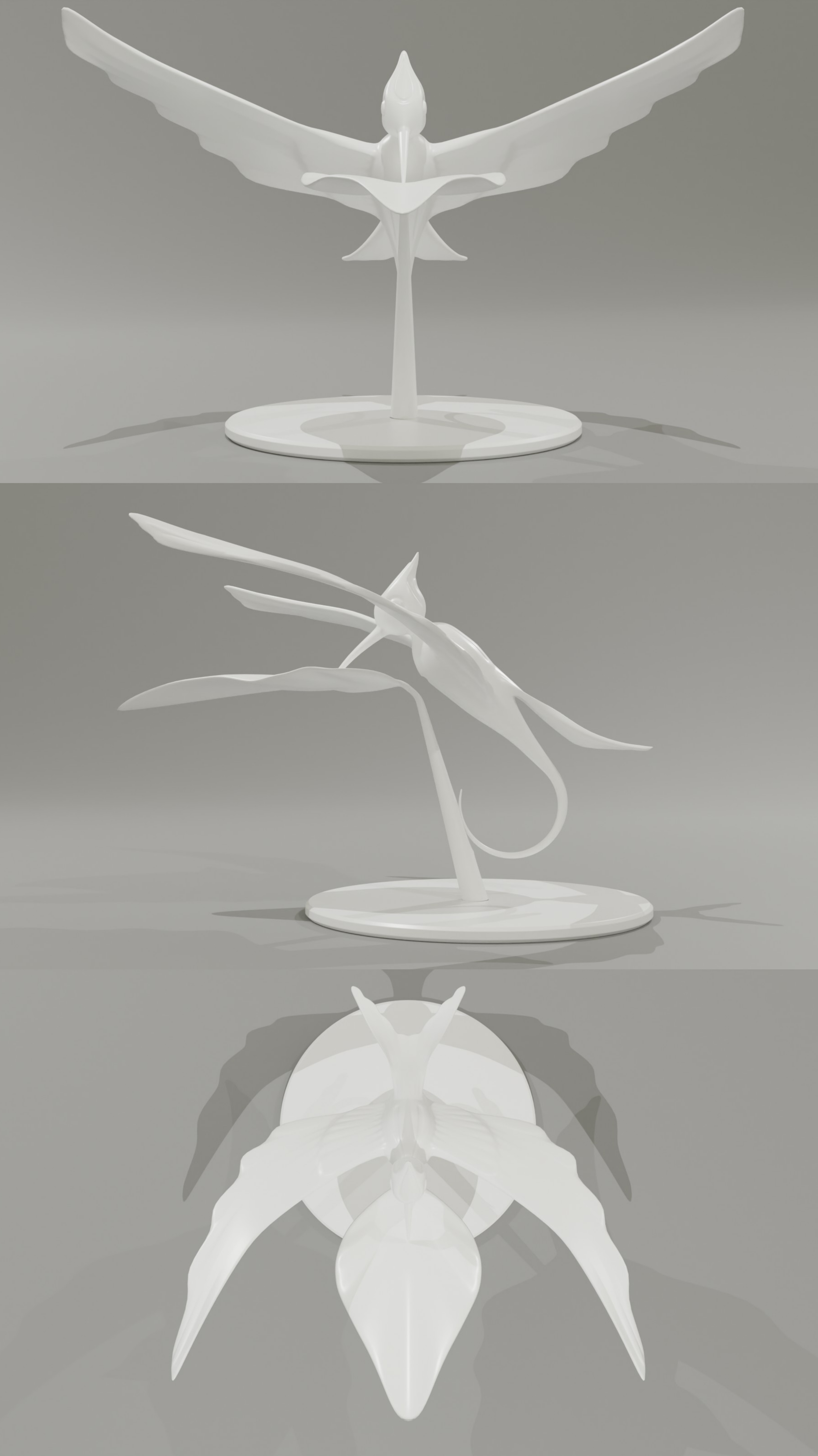 kuş içme Yaprak heykel 3D print model - Mito3D