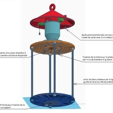 uccello alimentatore mangiatoia uccelli giardino 3d print model - Mito3D