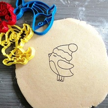 bird hat cookie cutter animal winter baking dough shape kitchen bake cookies speculoos 3d print model - Mito3D