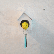 bird hut design wall keychain porteclee animal gadget noel fun decoration useful gift easy 3d print model - Mito3D