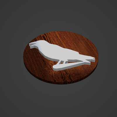 uccello medaglione tondo pendente squillare animale umano uomo donna cerchio diamante cnc stampa spille distintivi 3d print model - Mito3D