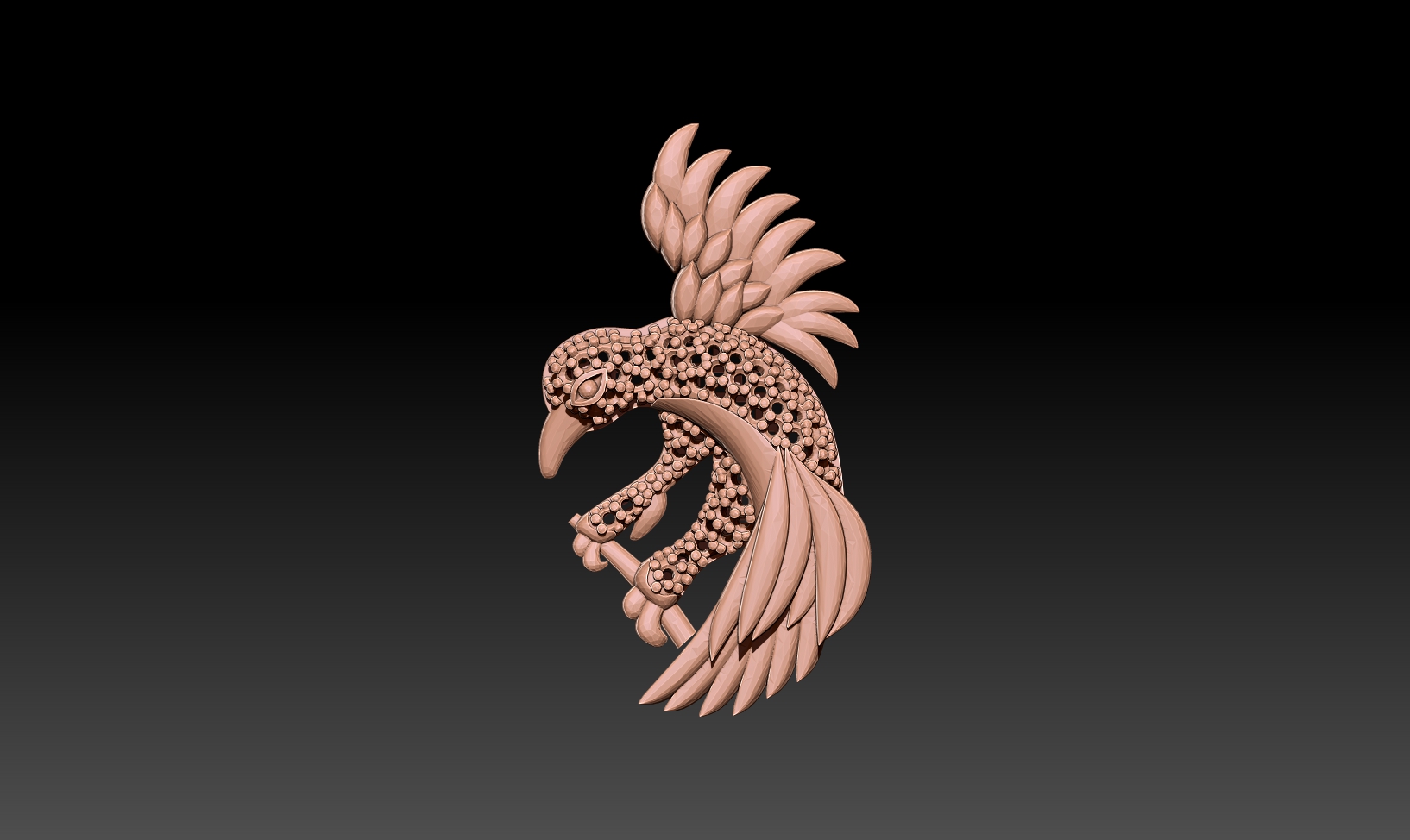 Vogel Halskette 3D print model - Mito3D