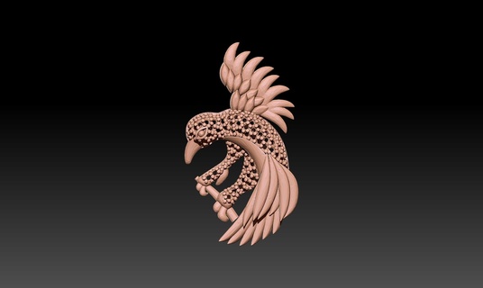 Vogel Halskette Halskette 3d print model - Mito3D