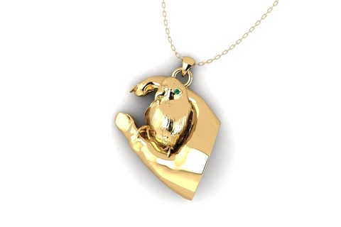 oiseau pendentif 055 colliers or bijoux pendaison 3d imprimé Collier stl argent bijou gemme femme conception accessoires mode imprimable diamant 3dprint 3d print model - Mito3D