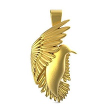pájaro colgante 1 la joyería de aves el animal eagle art moda llavero 3d print model - Mito3D