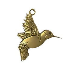 uccello pendente 3 gioielleria gioiello moda arte colibrì 3d print model - Mito3D