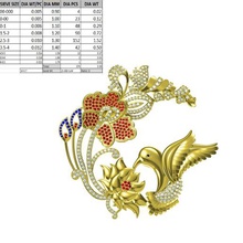 bird pendant set jewelcad supported jewelry 3d print model - Mito3D