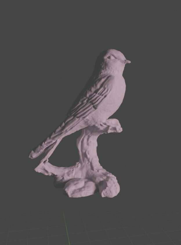 bird perched stick garden cute animal creature statue ornaments 3D print model - Mito3D
