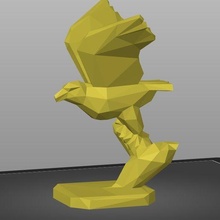 uccello poli 3d print model - Mito3D