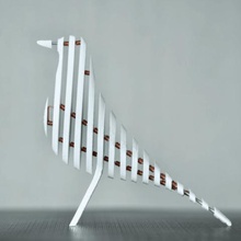 bird sculpture art decoration design eames modern nice white 3d print model - Mito3D