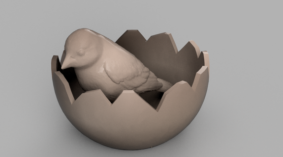 uccello conchiglia uccello 3d print model - Mito3D