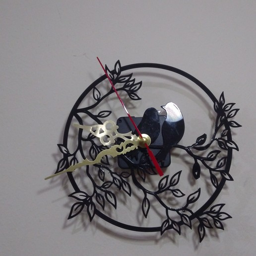 bird wall clock home decoration decor gadget 3D print model - Mito3D