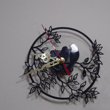 uccello orologio da parete casa la decorazione arredamento gadget muro bird 3d print model - Mito3D