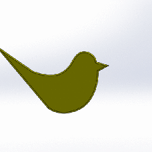 bird wedge door 3d print model - Mito3D