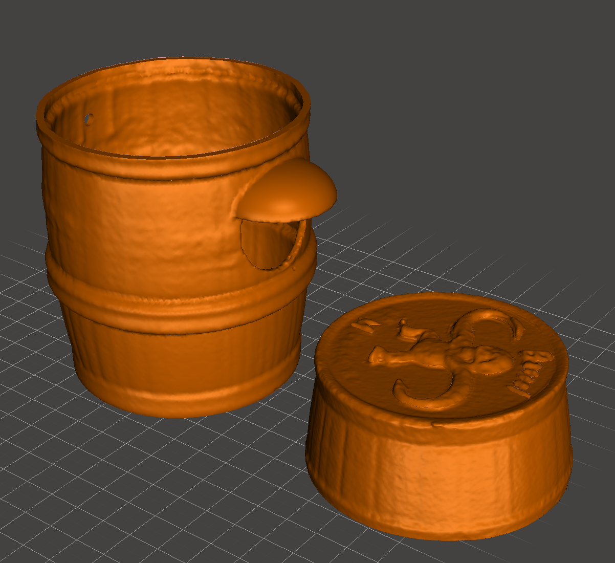 pajarera barril monos aves 3D print model - Mito3D