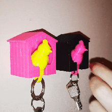birdhouse wall keyholder gadget bird house 3d print model - Mito3D