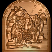 doğum İsa, Meryem ve Yusuf sanat 3d print model - Mito3D