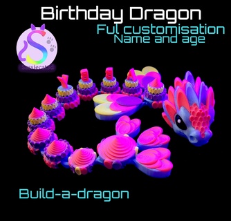 birthday build dragon ful customisation 3d print model - Mito3D