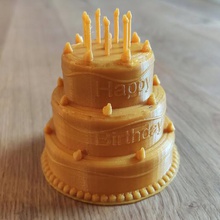 birthday cake various happy candles happybirthday birthdaycake year 3d print model - Mito3D