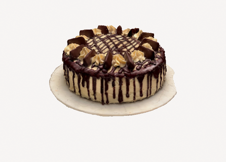 compleanno torta glassatura cioccolato pioviggine pozzanghera arte 3d print model - Mito3D