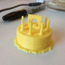 pastel de cumpleaños velas logotipo art esculturas 3d print model - Mito3D