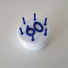 pastel de cumpleaños 60 varios diseño en 3d objetos imprimibles impresión impreso del objeto freecad tutorial La regalo Impreso la torta regalos allvisuals4u 017 3 d imprimible 3d print model - Mito3D