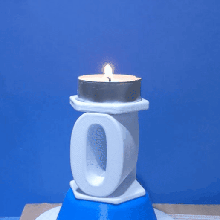 Geburtstag Kerze Halter Unterstützung Nummer 0 Jahrestag Zahlen frei aufladen 3d print model - Mito3D
