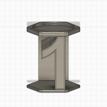 birthday candle holder number 1 anniversary numbers 3d print model - Mito3D