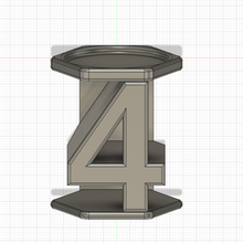 birthday candle holder number 4 anniversary numbers 3d print model - Mito3D